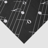 ホワイトミュージックノートのブラックティッシュペーパー 薄葉紙 (詳細)