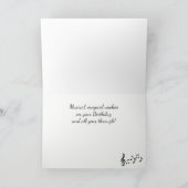 ホワイトミュージックノートデザイングリーティングカード カード (内部)