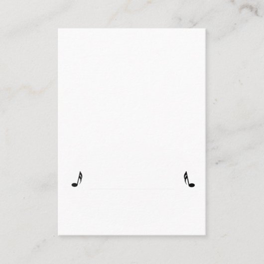 ホワイトミュージック座席表 プレイスカード (正面)