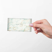 ホワイトミントグリーン金ゴールドグレーマーブルビップ 名刺