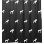 ホワイトムースデザインバイレスリーハーロー シャワーカーテン (正面)