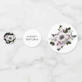 ホワイトムーディアネモン&パープルフローラブライダルシャワー コンフェッティ (裏面)