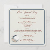 ホワイトムーンフラワーフローラ結婚式招待状 招待状 (裏面)