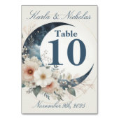 ホワイトムーンフラワー結婚ズ テーブルナンバー (裏面)