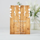 ホワイトムーン&スターズオークウッドベビーシャワー 招待状 (スタンド正面)