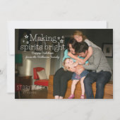 ホワイトメイキングスピリッツ明るいホリデーフォトカード シーズンカード (正面)