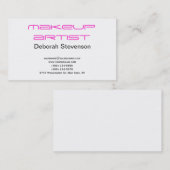 ホワイトメイクアップアーティストの名刺 名刺 (正面/裏面)