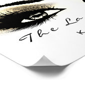 ホワイトメイクアップ美しいスタジオラッシュズサロン金ゴールド ポスター (角)