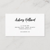 ホワイトメイクアップ&爪、 ネイルホワイトスクリプト2枚 名刺 (裏面)