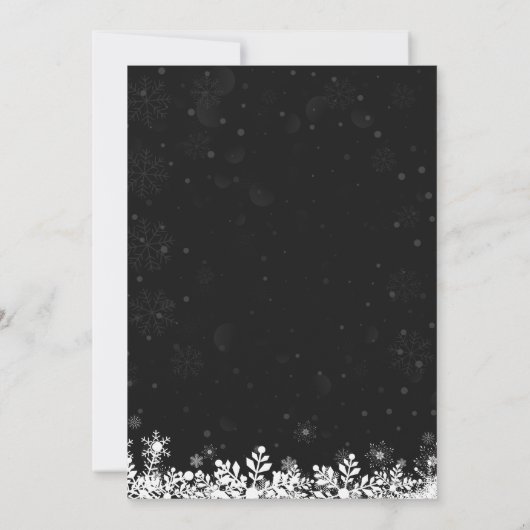 ホワイトメイソンジャールライツスノーフレークスクリスマスパーティー 招待状 (裏面)