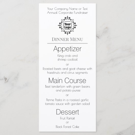 ホワイトメカスタムニュー上のモダンロゴ メニュー (正面)