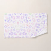 ホワイトメタリックヒョウ模様 バスタオルセット (ハンドタオル)