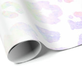 ホワイトメタリックヒョウ模様 ラッピングペーパー (ロールコーナー)