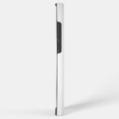 ホワイトメタルグリッター手書きモノグラム SAMSUNG GALAXYケース (右側面)