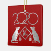 ホワイトメタルラット2020年 セラミックオーナメント (左)