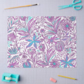 ホワイトメタルランチボックスの怠惰なフローラルパターン 薄葉紙 (クラフト)