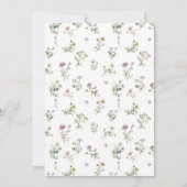 ホワイトメドウワイルドフラワークロスバプテスマ《キリスト教》洗礼式や命名式 招待状 (裏面)