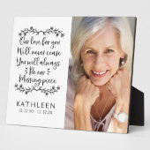 ホワイトメモリアルタイポグラフィフォトキープサケ フォトプラーク (側面)