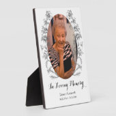 ホワイトメモリアルプラークヴィンテージ花 フォトプラーク (側面)