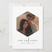 ホワイトメリーとク結婚したリスマスポリゴンフォト シーズンカード (正面)