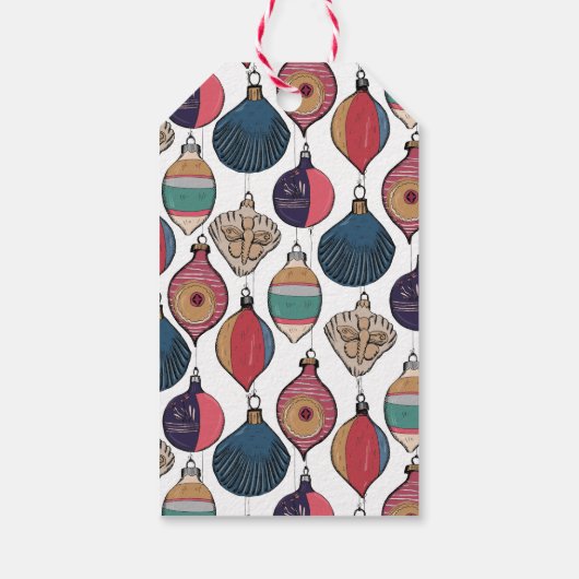 ホワイトメリークリスマスつるのヴィンテージクリスマスオーナメント ギフトタグ (裏面)