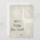 ホワイトメリークリスマスフォトカードの上のクレイドット シーズンカード (裏面)