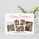 ホワイトメリークリスマスフォトコラージュ シーズンカード (スタンド正面)