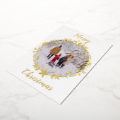 ホワイトメリークリスマスフォトリース1枚 箔シーズンカード (回転した状態)