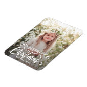 ホワイトメリークリスマスホリデーフォトマグネット マグネット (左側)