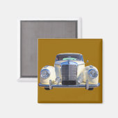 ホワイトメルセデスベンツ300ラグジュアリーカー マグネット (正面/裏面)