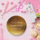 ホワイトメ王室のタル光沢金ゴールド紙プレート ペーパープレート (パーティー)