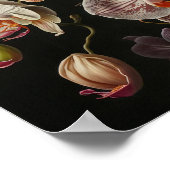 ホワイトモスオーキッドフラワーズアートプリントポスター ポスター (角)