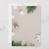 ホワイトモダンとタンニュートラルのクリスマスパーティー 招待状 (裏面)