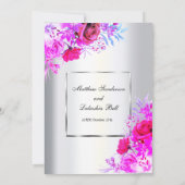 ホワイトモダンウェデエレガントィンバラフローラ 招待状 (裏面)