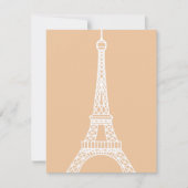 ホワイトモダンエッフェルタワーノートカード カード (正面)