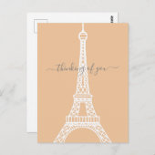 ホワイトモダンエッフェルタワー考えるズ・オブ・ユー ポストカード (正面/裏面)