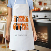 ホワイトモダングラフィティサンクスギビング秋秋 エプロン