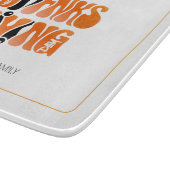 ホワイトモダングラフィティサンクスギビング秋秋 カッティングボード (角)