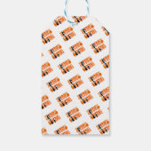 ホワイトモダングラフィティサンクスギビング秋秋 ギフトタグ (裏面)