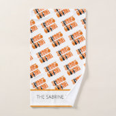 ホワイトモダングラフィティサンクスギビング秋秋 ハンドタオル (ハンドタオル)