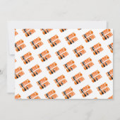 ホワイトモダングラフィティサンクスギビング秋秋 招待状 (裏面)