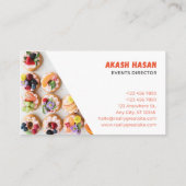 ホワイトモダングルメフードフォトケータリング事業 名刺 (裏面)