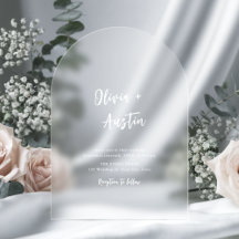 ホワイトモダンシック・スクリプト結婚ミニマリスト