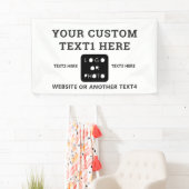 ホワイトモダンシンプルビジネスロゴフォトブランド 横断幕 (インサイチュ)