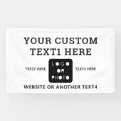 ホワイトモダンシンプルビジネスロゴフォトブランド 横断幕 (横)