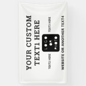 ホワイトモダンシンプルビジネスロゴフォトブランド 横断幕 (縦)