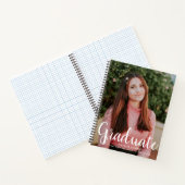 ホワイトモダンスクリプト大学院写真卒業 ノートブック (内部)