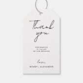 ホワイトモダンス結婚クリプト ギフトタグ (正面)