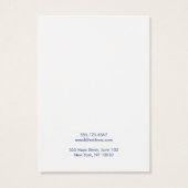 ホワイトモダンタイポグラフィイヤリング表示カード (裏面)