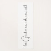 ホワイトモダンタイポグラフィフォトコラージュおばあちゃん ヨガマット (裏面)